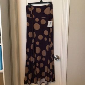 Lularoe 2XL maxi dark purple and gold
